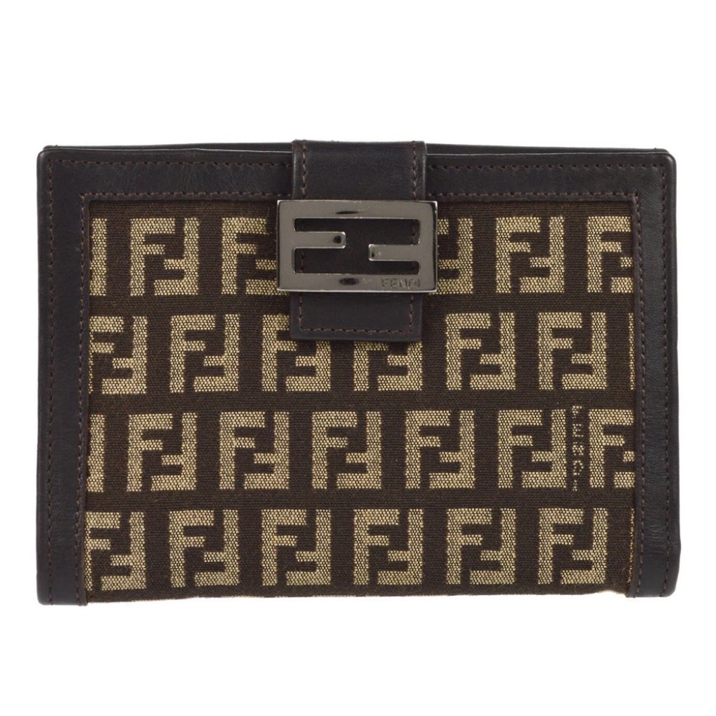 Fendi Brown Zucchino Bifold Wallet 2266.8m0160jq4.068 Xx07525